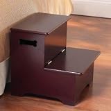 Mahogany Wood Pet Studio Storage Steps for Pets