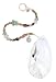 Tourmaline Gemstone Pendulum with Sterling Silver and Lead Crystal Prism with Heart Chakra Charm, 76mm Teardrop Shape Prism with Overall Length of 10", #7406