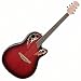 Applause AE48 Super-Shallow Acoustic-Electric Guitar (Ruby Red Burst)
