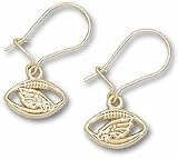 Philadelphia Eagles 1/4 Eagles Pierced Football Dangle Earrings - 10KT Gold Jewelry