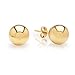 Duragold 14k Yellow Gold 8mm Ball Stud Earrings