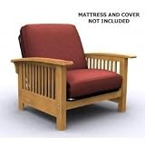 American Furniture Alliance Bridgeport Metal/Wood Frame Junior Twin Chair, Golden Oak