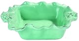 Fleur De Lis Square Casserole Celadon Dish