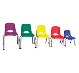 Product details for Chrome Leg Stack Chairs 16 Inch - Set Of 10-Blue