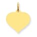 14k Gold Heart Disc Charm