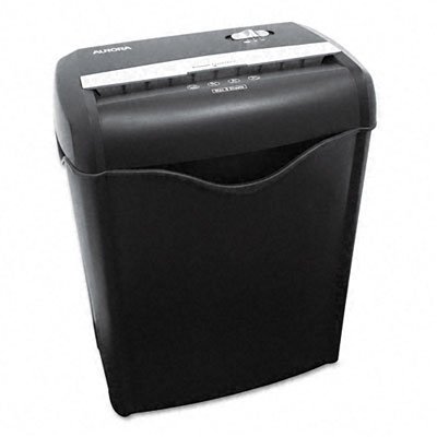 AURORA CORP. OF AMERICA Light-Duty AS890CM Confetti-Cut Shredder, Black.
