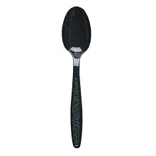 Solo GDR7TS-0004 Black Polystyrene Guildware Extra Heavy Full Size Teaspoon (Case of 1000)