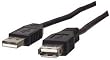 USB 2.0 A Plug to A Socket Extension Cable Hi Speed 1.8M