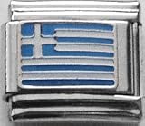 Clearly Charming Greece Flag Italian Charm