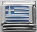 Jewelry : Clearly Charming Greece Flag Italian Charm