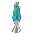 Lava Lite Original 16.3-Inch Silver Base Lamp with Yellow Wax in Blue Liquid, 52-ounce