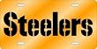 Pittsburgh Steelers Laser Cut Yellow License Plate - SET OF 6 - Sports Merchandise
