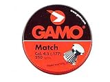 Gamo Match .177 Cal, 7.5 Grains, Wadcutter, 250/Tin