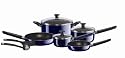T-Fal Styles Hard Enamel 10-Piece Cookware Set, Blue
