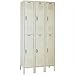 Lyon DD52123 2 Tier Steel Locker Unit with 3 Frames, 36" Width x 15" Depth x 72" Height, Dove Gray