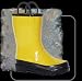Women's Yellow Rubber Rain Boots w/ Side Pulls