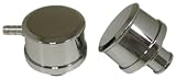 Chevy/Ford/Mopar Chrome Billet Aluminum Breather Set w/ PCV - Smooth