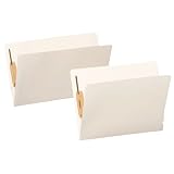 Smead Shelf-Master Straight Cut 2-Ply End Tab Pocket Folders with Fastener 50 Count (34100)