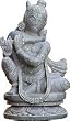 Lord Krishna Stone Sculpture Collectible Figurines 2.25 x 2 x 3.75 inches