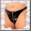 Sexy y2Diva Patent Thong With Zipper in Queen Plus Size