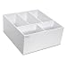 TrippNT 50549 White PVC Plastic 8" Extra Deep Drawer Organizer, 5 Compartments, 17.5" Width x 8" Height x 19.5" Depth