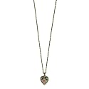 Porcelain Rose Sweet-Heart Pendant Necklace