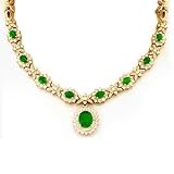 14K Emerald & Diamond Dynasty Necklace