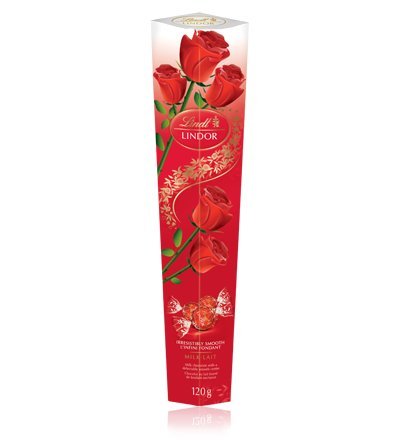 Delicious Valentines Lindor Long Chocolates Stem Red Rose. Delicious Valentines Lindor Long Chocolates Stem Red Rose.
