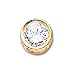 14k 7mm Cubic Zirconia bezel pendant