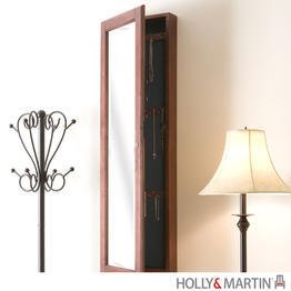Holly & Martin? Sophia Wall-Mount Jewelry Mirror-Cherry