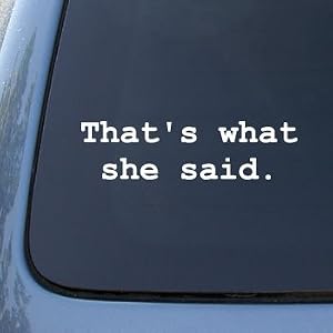 THAT-S-WHAT-SHE-SAID-The-Office-Vinyl-Car-Decal-Sticker-1676-Vinyl-Color-White