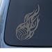 FLAMING VOLLEYBALL - Car, Truck, Notebook, Vinyl Decal Sticker #1222 | Vinyl Color: S...