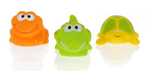 Vital Baby Play n Splash 3 Piece Jungle Critter Friends Bathtime Toys