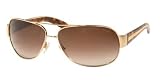 RALPH LAUREN SUNGLASSES - RALPH LAUREN RL 7012 9004-13 GOLD AVIATOR, BROWN GRADIENT LENS SUNGLASSES