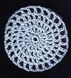 Light Blue Classic Crocheted Hair Bun Cover- MEDIUM