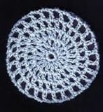 Light Blue Classic Crocheted Hair Bun Cover- MEDIUM