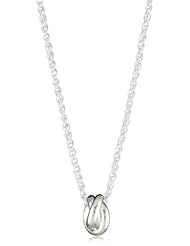 Zina Sterling Silver "Contemporary Collection" Tripple Interlocking Ring Pendant Necklace