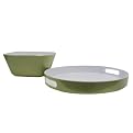 Melamine Serving Tray and Bowl - Green