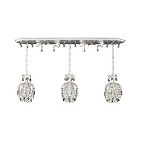 Schonbek 1258-26AM Rondelle 3 Light Mini Pendant in French Gold with Amethyst crystal by Schonbek Worldwide Lighting
