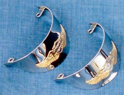 Eagle Wing Logo--Gold Eagle Turn Signal Visor