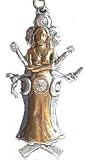 Gothic Galraedia Silver Tone Pewter Wiccan Hecate Pagan Pendant Necklace