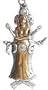 Gothic Galraedia Silver Tone Pewter Wiccan Hecate Pagan Pendant Necklace