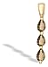 14K Yellow Gold Genuine Pear Smoky Quartz 3-Stone Pendant