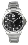 Timex Men's T2N249 Silver Stainless-Steel Quartz Watch with Black Dial