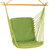 With Cumaru Wood! Single Cushioned Swing - Paradise Ocean Avenue Collection