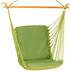 With Cumaru Wood! Single Cushioned Swing - Paradise Ocean Avenue Collection from Swings & Rockers Gliders