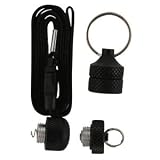 3 Cap Pack For Glo Toob, Push-Button, Twist On/Off, Scuba