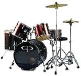 GP Percussion Performer 5 Piece Full Size Drum Set