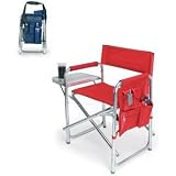 Picnic Time 809-00-100 Red Folding Sports Chair