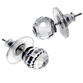 Crystal Golf Ball Earrings